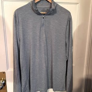 J. Crew Performance 1/4 zip Pullover. XL. Grey-Blue Heather
